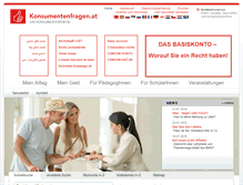 Tablet Screenshot of konsumentenfragen.at